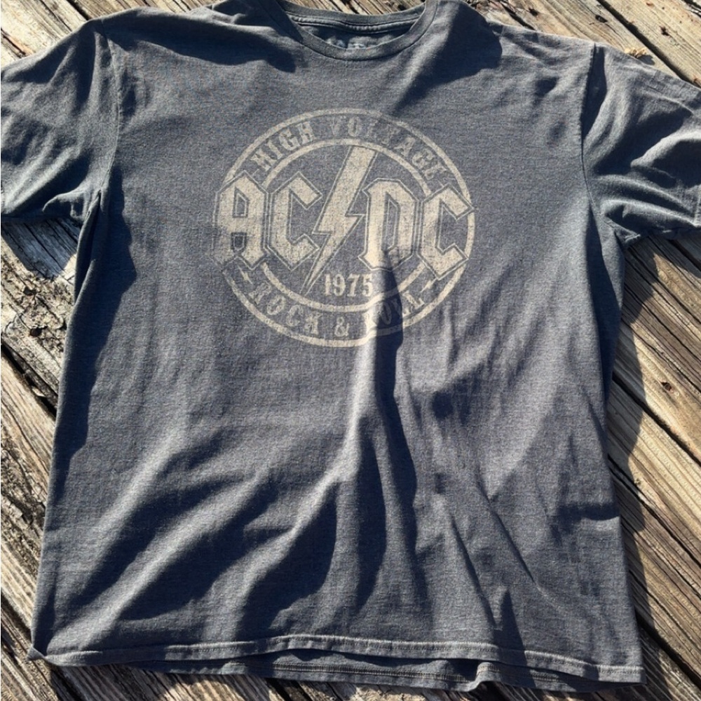 AC/DC Charcoal High Voltage Tee